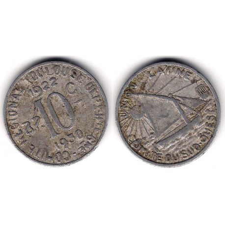 Comite Regional Toulousse. 1922-30. 10 Centimes (BC)