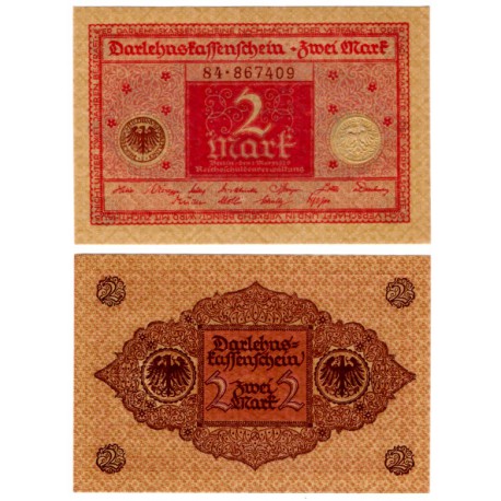 (59) Imperio Alemán (Weimar). 1920. 2 Mark (SC)