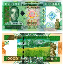 (45) República de Guinea. 2010. 10000 Francs (SC)