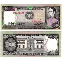 (167a) Bolivia. 1982. 1000 Pesos (SC)