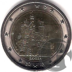 Alemania. 2012(G). 2 Euro (SC) Bayern