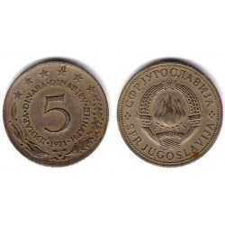 (58) Yugoslavia. 1971. 5 Dinara (BC+)