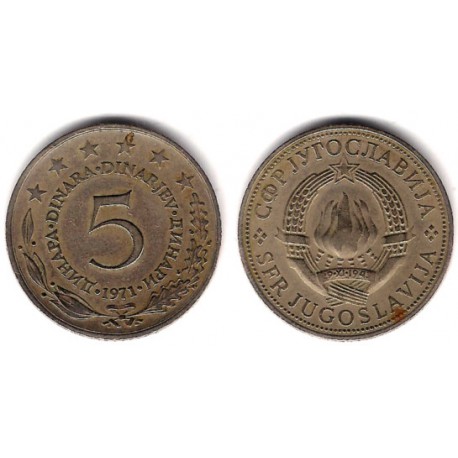 (58) Yugoslavia. 1971. 5 Dinara (BC+)