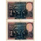 España. 1928. 50 Pesetas (x2) (MBC) Serie D. Pareja