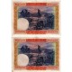 España. 1925. 100 Pesetas (x2) (MBC) Serie F. Pareja