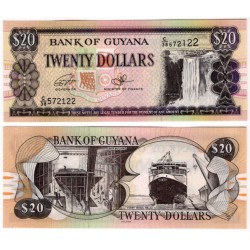 (30f) Guyana. 1996-2018. 20 Dollars (SC)
