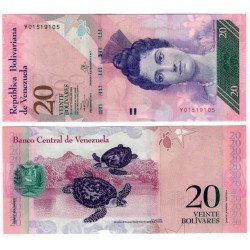 (91f) Venezuela. 2013. 20 Bolivares (SC)