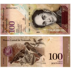 (93g) Venezuela. 2013. 100 Bolivares (SC)