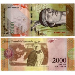 (96) Venezuela. 2016. 2000 Bolivares (SC)