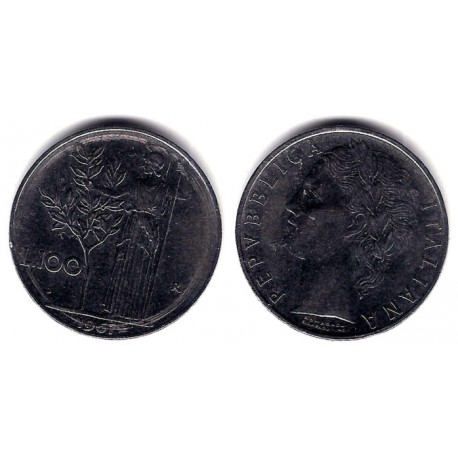 (96.1) Italia. 1967(R). 100 Lira (BC)