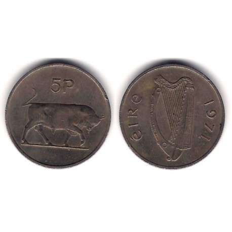 (22) Irlanda. 1971. 5 Pence (MBC)