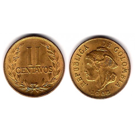 (211) Colombia. 1965. 2 Centavos (MBC)