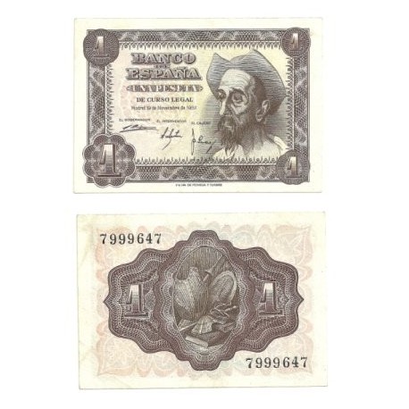 [1951] Billete de 1 Peseta (SC). Sin Serie.