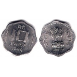 (39) India. 1989. 10 Paise (SC)