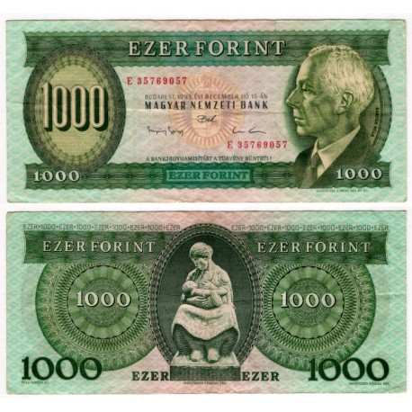 (176b) Hungria. 1993. 1000 Forint (BC+)