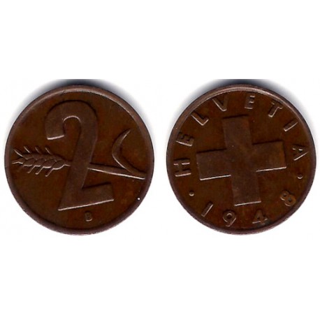 (47) Suiza. 1948(B). 2 Rappen (MBC)