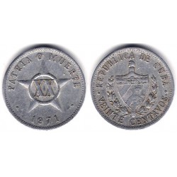 (35.1) Cuba. 1971. 20 Centavos (MBC)