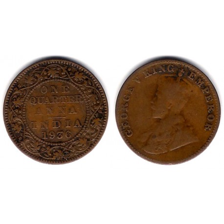 (512) India Británica. 1936. Quarter Anna (MBC)