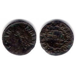 Carlos III (Arch. Austria). 1708. Dinero (MBC-) Ceca de Barcelona