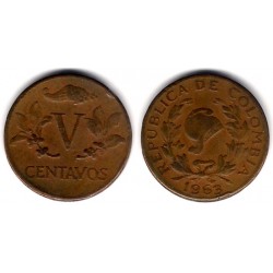 (206) Colombia. 1963. 5 Centavos (BC)