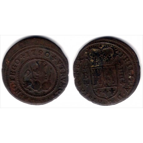 Felipe V. 1720. 4 Maravedi (BC) Ceca de Barcelona