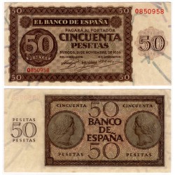 Estado Español. 1936. 50 Pesetas (EBC) Serie O