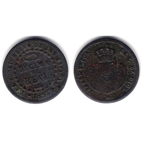 Isabel II. 1853. Decima de Real (BC) Ceca de Segovia