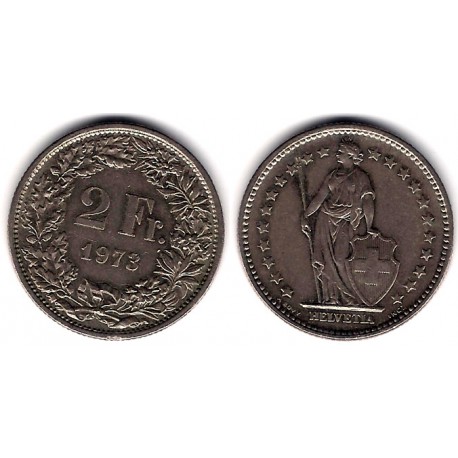 (21a.1) Suiza. 1973. 2 Francs (MBC)