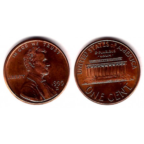(201) Estados Unidos de América. 1999(D). 1 Cent (EBC)