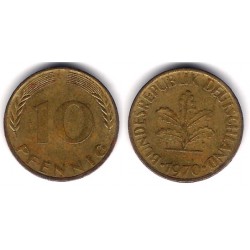 (107) Alemania. 1970(D). 10 Pfennig (MBC-)