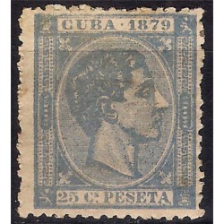 (85) Cuba Colonial. 1879. 25 Céntimos de Peseta (Nuevo, sin goma)