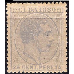 (91) Cuba Colonial. 1880. 25 Céntimos de Peseta (Nuevo)