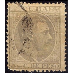(126) Cuba Colonial. 1883-86. 5 Centavos de Peso (Usado)