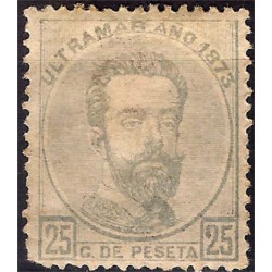 (55) Cuba Colonial. 1873. 25 Céntimos de Pesetas (Usado)