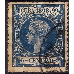 (166) Cuba Colonial. 1898-99. 6 Centavos (Usado)