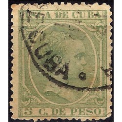 (145) Cuba Colonial. 1891. 5 Centavos de Peso (Usado)