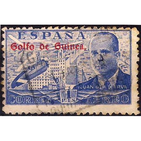 (C2) Guinea Española. 1942. 1 Peseta (Usado) Juan de la Cierva