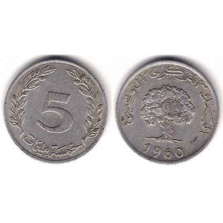 (282) República Tunecina. 1960. 5 Millim (BC)
