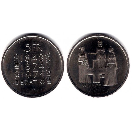 (52) Suiza. 1974. 5 Francs (SC)