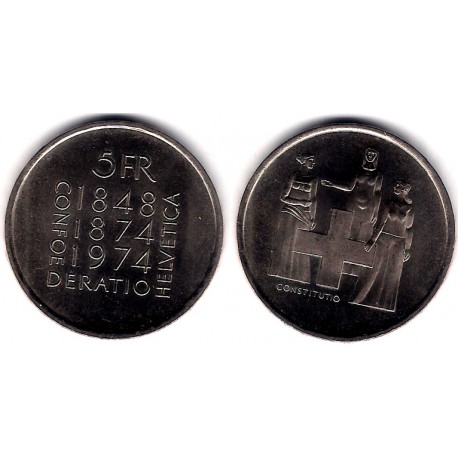 (52) Suiza. 1974. 5 Francs (SC)