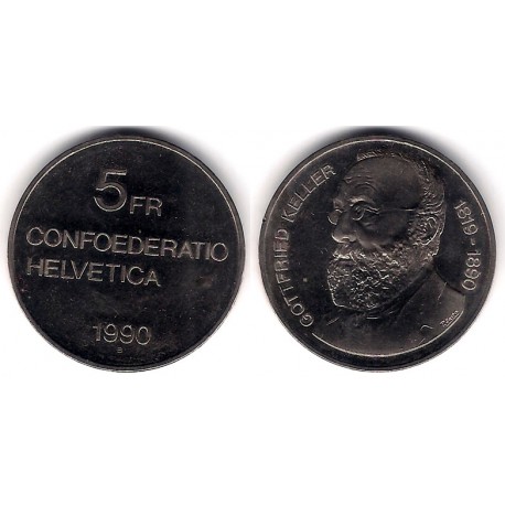 (69) Suiza. 1990. 5 Francs (SC)