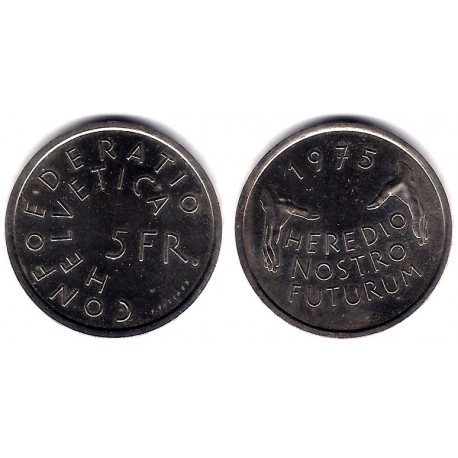 (53) Suiza. 1975. 5 Francs (SC)