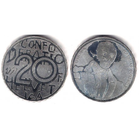 (79) Suiza. 1997. 20 Francs (SC) (Plata)