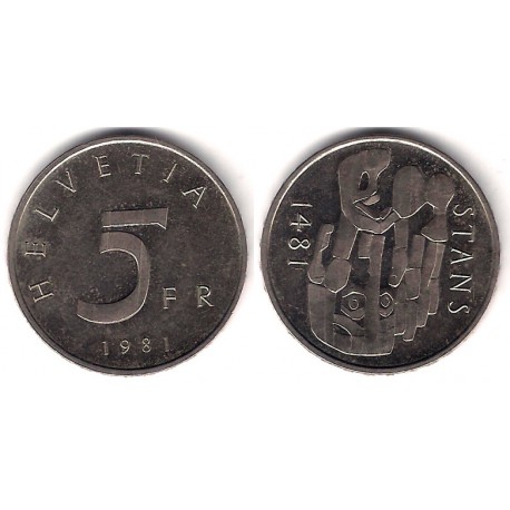 (60) Suiza. 1981. 5 Francs (SC)