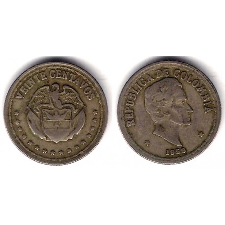 (215.1) Colombia. 1959. 20 Centavos (BC)