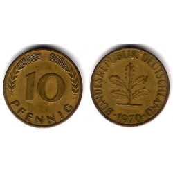 (108) Alemania. 1970(F). 10 Pfennig (MBC)