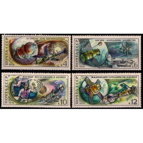 (4427 a 4430) Unión Soviética. 1976. Serie Completa  Astronautica (Nuevo)