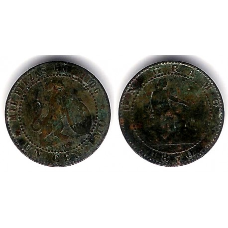 Gobierno Provisional. 1870. 1 Céntimo (BC) Ceca de Barcelona OM
