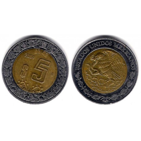 (605) Estados Unidos Mexicanos. 2004. 5 Pesos (MBC-)