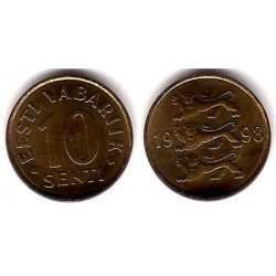 (22) Estonia. 1998. 10 Senti (SC)